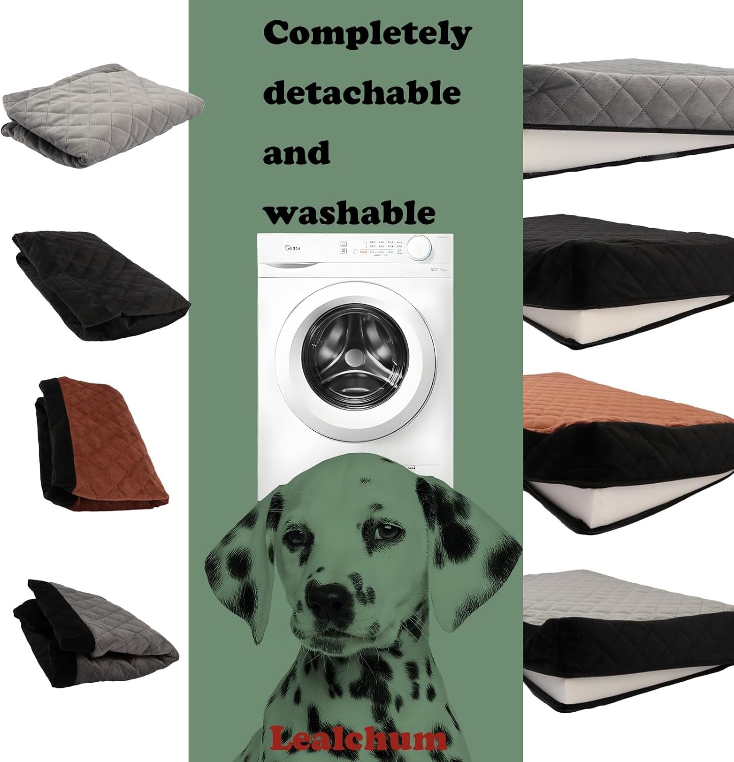 Dog Car Seat for Large Size Dog,Soft Fabric Car Dog Bed Filling Memory Foam,2 Clip-On Safety Leashs and 2 Pockets,Removable and Washable Comfy Pet Car Seat(Black/Brown, Large)